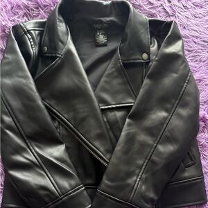 Black Faux Leather Jacket